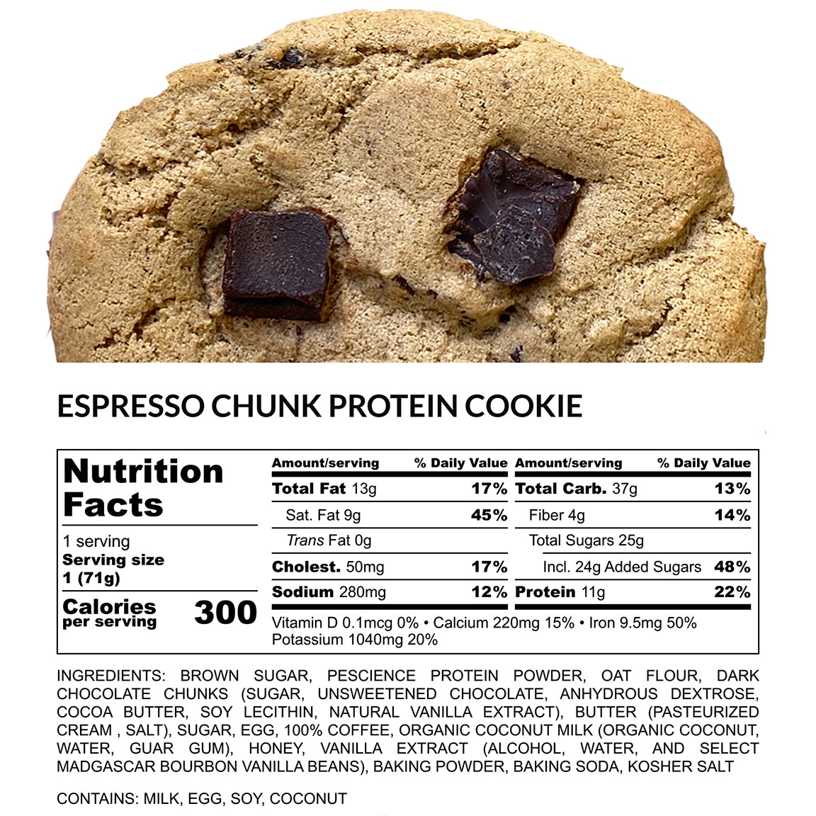 Espresso Chunk Protein Cookie