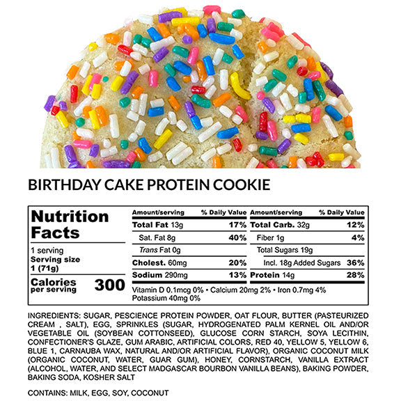 Birthday Cake Protein Cookie